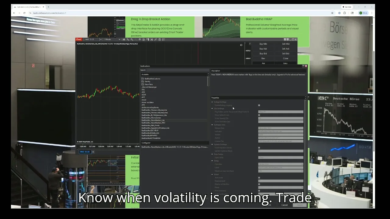 BadBuddha's News Tools Lite Pack for NinjaTrader® 8